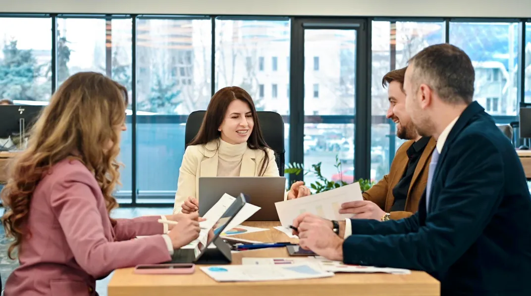 Professional team collaboration for background screening